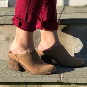 TOMS Leila Suede Mule in Toffee Brown Suede